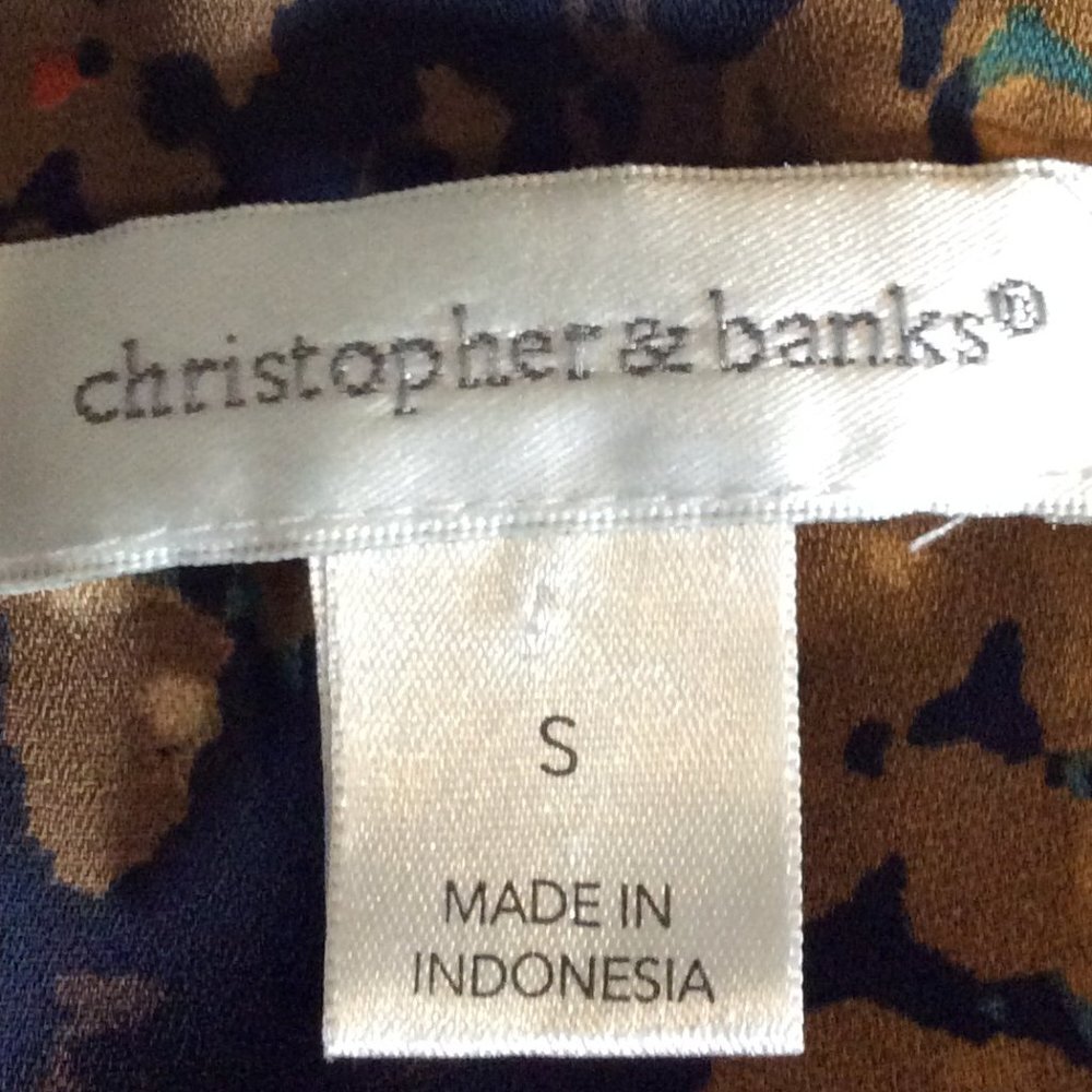 Christopher Banks Button Down Blouse with Long Sleeves Size S - Picture 6 of 8